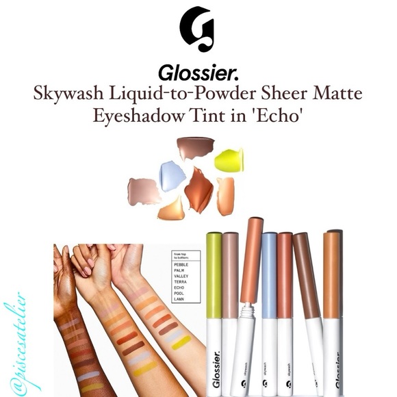 Glossier Skywash Liquid-to-Powder Sheer Matte Eyeshadow Tint in Echo - Picture 9 of 15